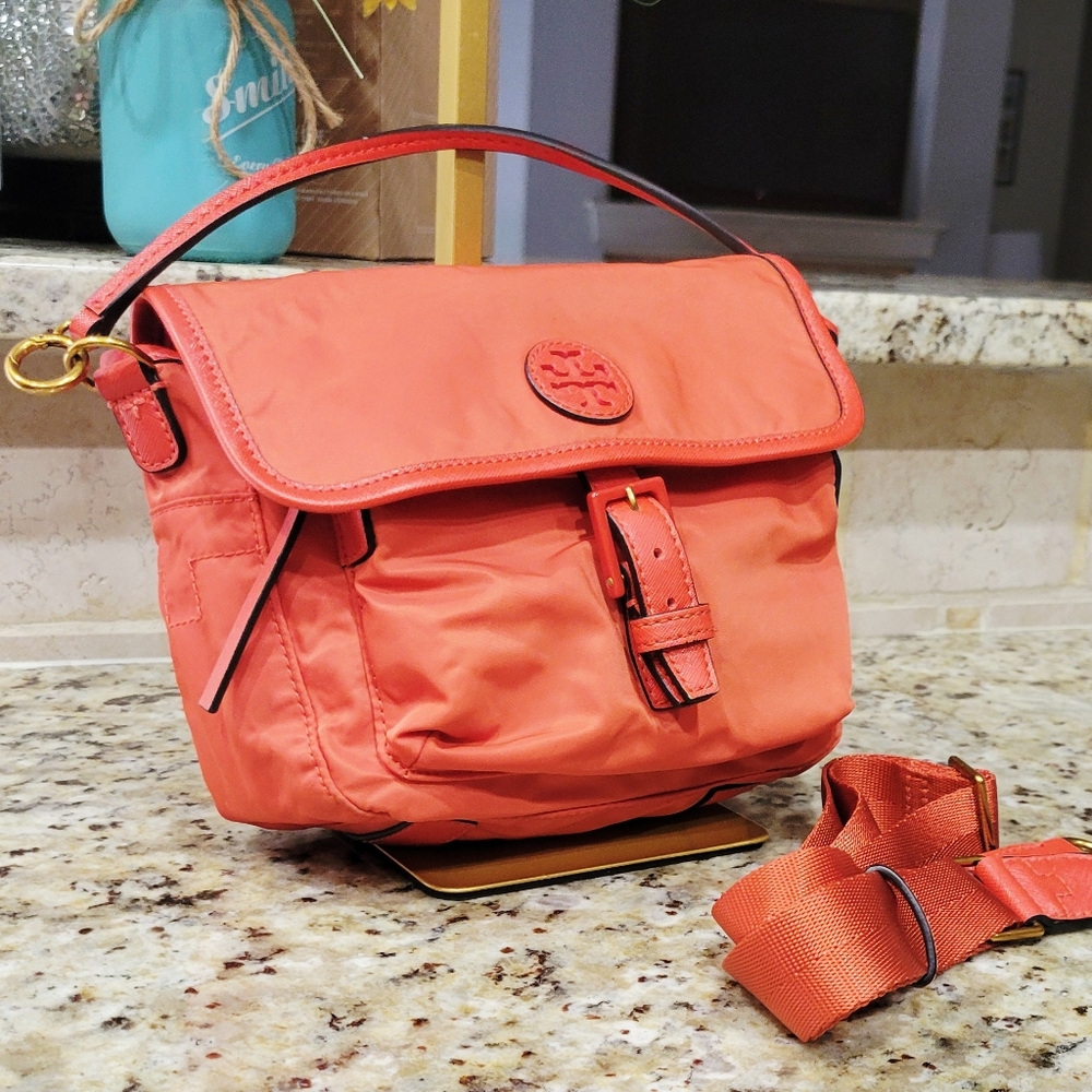 Tory Burch Coral Orange Crossbody Bag